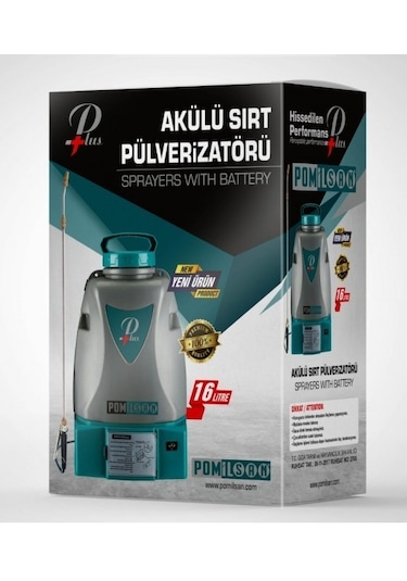 Pomilsan PMS-16 Plus+ Akülü Sırt İlaçlama Pompası - 16 L