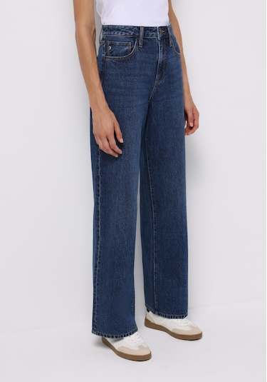 Colins Regular Fit Yüksel Bel Geniş Paça Kadın Koyu İndigo Jean Pantolon Cl1076568 Q1.v1 Dn44537 Denim