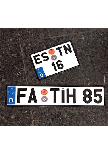 Alman Plaka, Dekor Plaka, Sarı Plaka, Süs Plakası, Yabancı Plaka