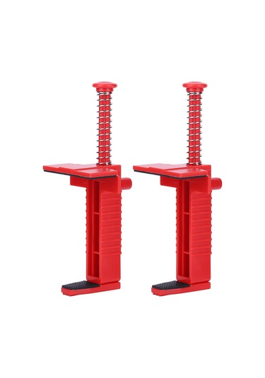 Geeroyoo 2 Adet Tuğla Çizgi Aleti - Tuğlaçılar İçin Dayanıklı Plastik Sabitleyici, Kaymaz Önlü, Hızlı Ve Doğru Uygulama Kırmızı