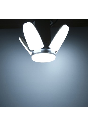 Vkemall 4'lü Değişken Garaj Lambası, Ac 85-265v Beyaz Işık, Geniş Açılı Panel, 60w 6000lm, 2 Adet Diğer