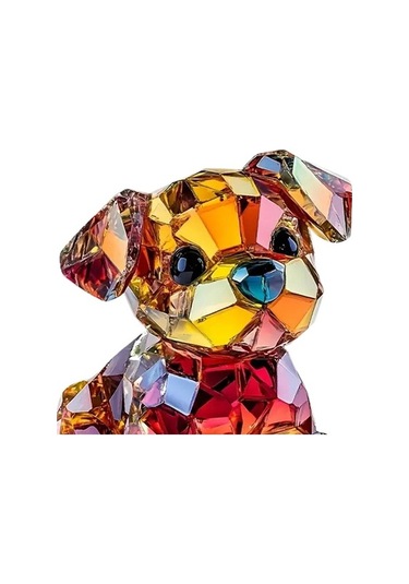 Opulentliving 2d Akrilik Köpek Süsü Suntek Tema Partisi Masa Orta Parçası 16,9x21 Cm 16,9 Cm X 21 Cm