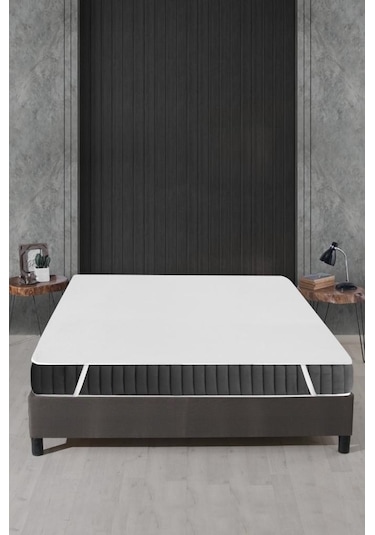 Alez Micro Dört Köşe Lastik Yatak Koruyucu 100 200 Cm Beyaz