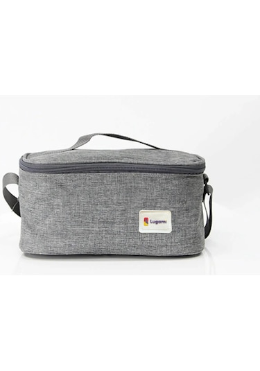 Termoslu Beslenme Çantası Gri