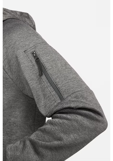 Nike Therma Fit Full Zip Hoodie Erkek Kapüşonlu Termal Fermuarlı Sweatshirt Antrasit Antrasit