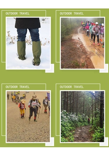 1 Çift Su Geçirmez Spor Tırmanma Legging Çorapları Yürüyüş, Kayak, Avcılık İçin Su Geçirmez Bot Kapağı - Siyah