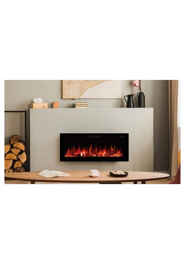 Masta 100 Elektrikli Şömine - Isıtıcısız, Cam Çerçeveli, Tek Renk