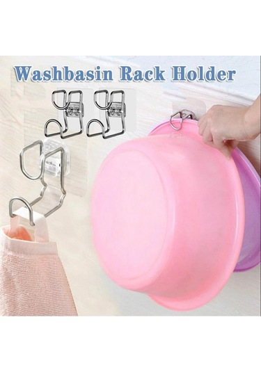 Paslanmaz Çelik Lavabo Kancaları Depolama Rafları Yumruksuz Banyo Havzası Kanca Yerden Tasarruf Duvara Montaj Depolama Kanca Tutucular Raf Diğer