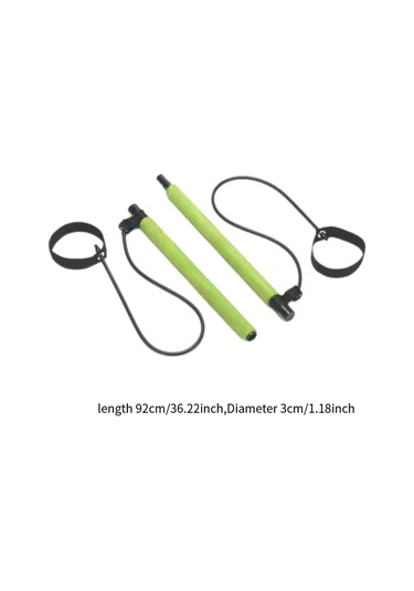 Suntek 2 Bölüm Pilates Bar Egzersiz Çubuğu Güç Yeşil Yeşil