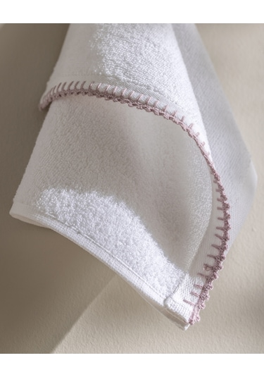 Madame Coco Aveline Kroşeli 2'li %100 Pamuk El Havlusu - Beyaz/lila 8684427208311 Çok Renkli