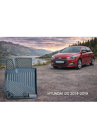 Hyundai İ20 2014-2019 İle Uyumlu 3d Oto Paspas Premium