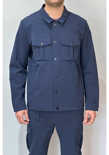 Erkek Modern Fermuarlı Üst 24720 Lacivert Lacivert