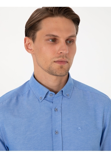 Pierre Cardin Erkek Mavi Gömlek Desenli 50306996-vr036 Mavi