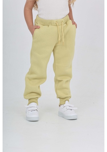 Toontoy Kız Çocuk Kabaran Yıldız Baskılı Eşofman Alt Açık Yeşil