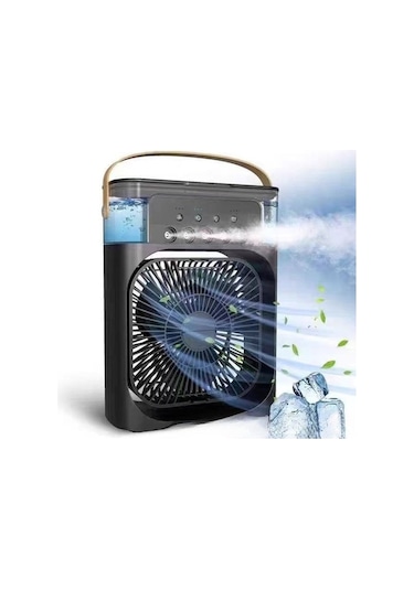 Ebitda Mini Hava Soğutucu Nemlendirici, 600ml, Siyah, 26x21x9 Cm, Ofis, Ev, Taşınabilir