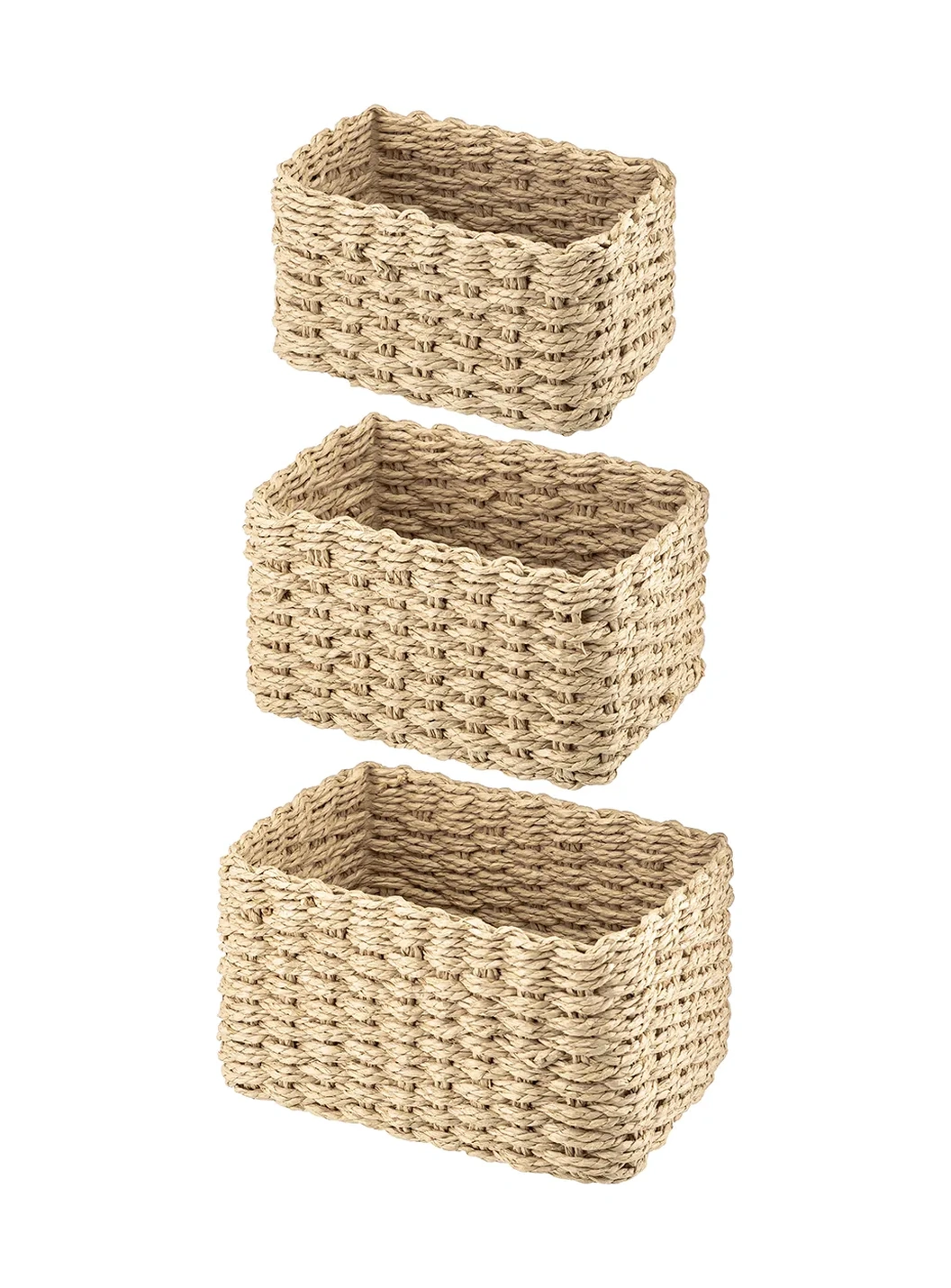 El Casa Örme Saklama Sepetleri Seti, 3 Adet 188376425 Bej