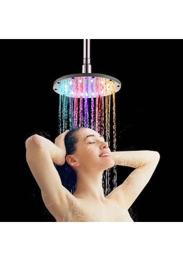 Novahub 6 İnç Renkli Led Yağmur Duş Başlığı - Su Sıcaklığına Göre Renk Değiştirir Diğer