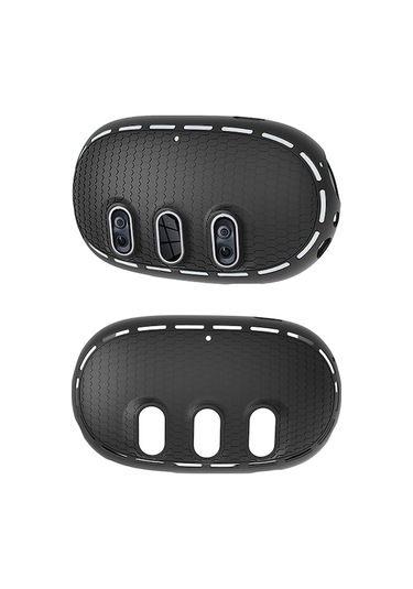 Pazly Meta Quest 3 Kılıf + Tempered Glass Lens Film - Mavi/altın, Vr Kulaklık Aksesuarları Mavi / Altın