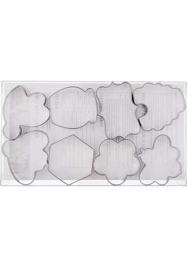 Fortunelane 8'li Arı Temalı Çerez Kalıbı - Arı, Balı, Çiçek, Balon Şekilleri - Gıda Güvenli Paslanmaz Çelik - Pastane Ve Parti De Sarı