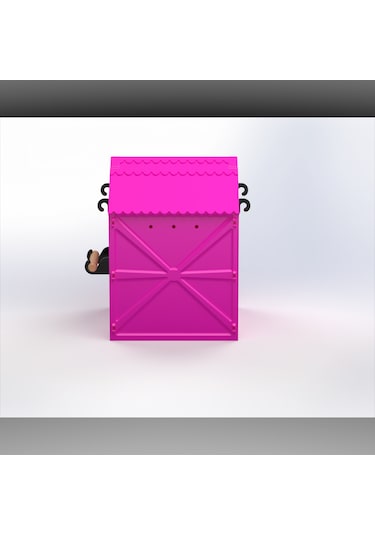 Plastik Kuş Yuvalığı Demonte 15x15x20 Pembe