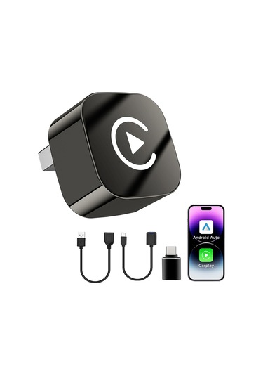 Youtek Kablosuz Araç Bağlantı Kutusu, Carplay Ve Android Auto Desteği, Usb/type-c, 2017+ Modeller İçin, Otomatik Yeniden Bağlanma, Ultra Kompakt Tasarım