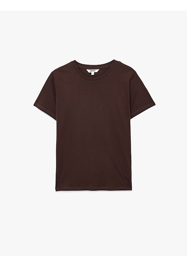 Koton Regular Fit Pamuklu Kısa Kollu Bisiklet Yaka Basic Tişört Kahverengi 6sak60004ek Kahve Koton Regular Fit Pamuklu Kısa Kollu Bisiklet Yaka Basic Tişört Kahverengi 6sak60004ek Kahve
