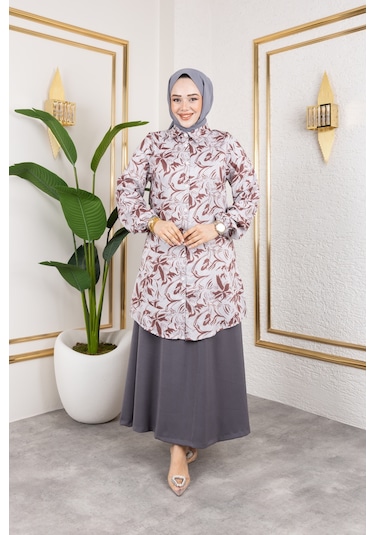 Etekli İkili Takım - Kahverengi / T0106 Kahverengi