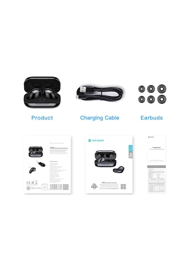 Rock Space RAU0539 TWS Bluetooth Kulak İçi Kulaklık