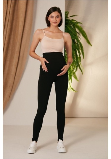 Mary Lüx Kadın Siyah Esnek Kumaş Hamile Taytısiyah M