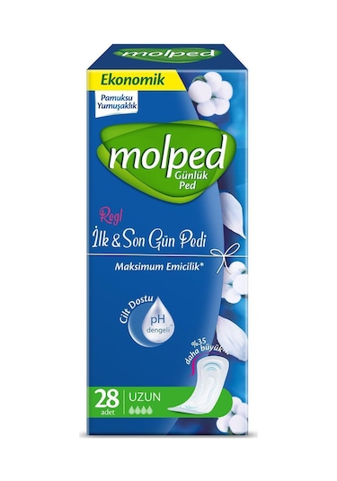 Molped İlk Son Gün Uzun Günlük Ped 28'li