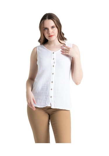 Kolsuz Müslin Melis Bluz Beyaz Byz-beyaz Beyaz