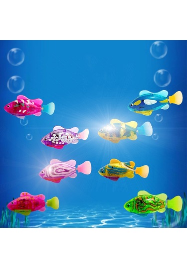 Youmex Yüzebilen Işıklı Elektrikli Akvaryum Balığı - Ev Kullanıma Uygun, Kolay Kullanımlı, Dayanıklı Materyalden Yapılmış Oyuncağı