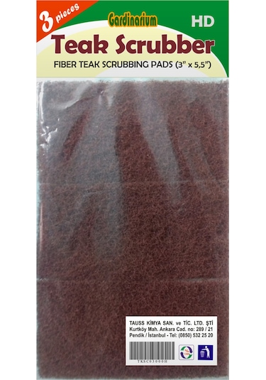 Gardinarium TEAK SCRUBBER / HD (Tik Temizleme Pedi) 3'lü paket