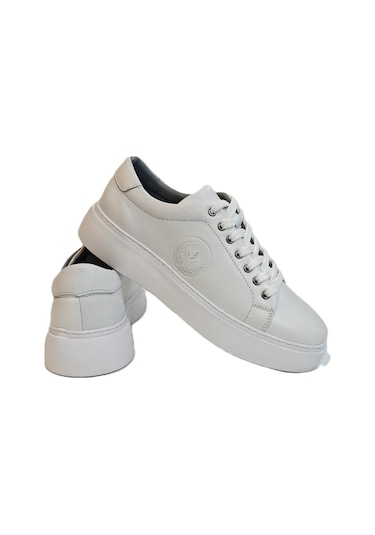 Voyager 6204 Beyaz Hakiki Deri Erkek Ayakkabı Beyaz