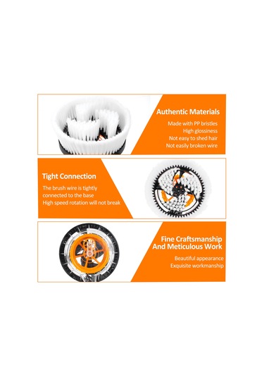 Symbee Yüksek Basınçlı Yıkama Makinesi Erişimi İçin Dönen Su Geçirgen Yuvarlak Fırça - Temizleme Aksesuarı 1 Adet