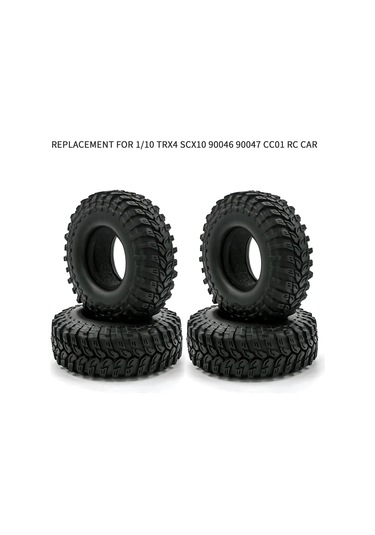 Youmex 1/10 Rc Araba İçin 4 Adet Kauçuk Lastik, Trx4 Scx10 90046 90047 Cc01 Uyumlu, 96mm Dış Çap, 48mm İç Çap, 40mm Genişlik Bjm150