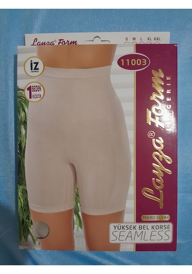 Layza Form 11003 Yüksel Bel Paçalı Korse Ten Bej