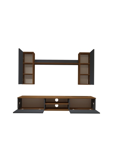 Decoraktiv Eko 7 Mdf Dvd Tv Ünitesi Tv Sehpası Ceviz - Antrasit