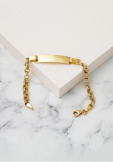 Bilezikci Halkalı 14 Ayar Altın Çocuk Bilekliği Sarı Altın