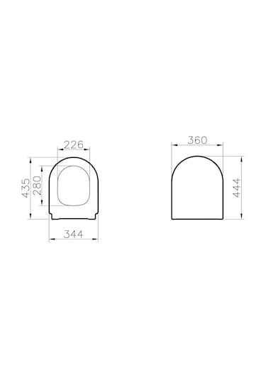 127-003-009 Vitra Zentrum Klozet Kapağı, Yavaş Kapanır