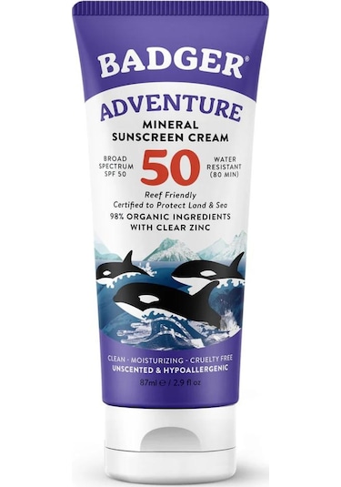 Badger SPF50 Adventure Sport Suncreen Cream 87 ML