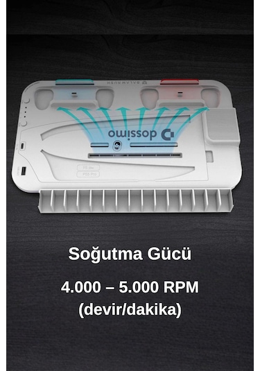 Dossimo Ps5 Soğutucu Stand + Joystick Şarj İstasyonu Soğutucu Ve Şarj Standı