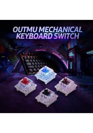 Genel Mekanik Klavye Şaft Anahtarı Değiştirilebilir Mekanik Klavye Anahtarı Outmu Mekanik Kahverengi Anahtar 90 Adet Optik