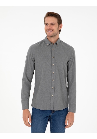 Pierre Cardin Erkek Gri Gömlek Desenli 50298570-vr024 Gri