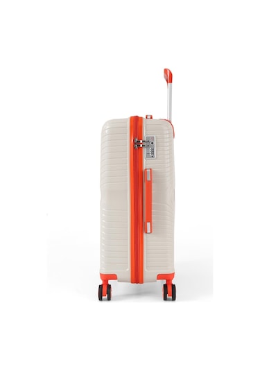 Ççs 5239 Polipropilen Büyük Boy Valiz Beyaz-turuncu Beyaz - Turuncu