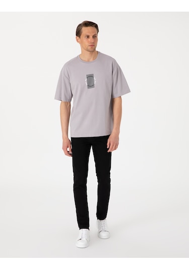 Pierre Cardin Erkek Gri Tişört 50310155-vr024 Gri