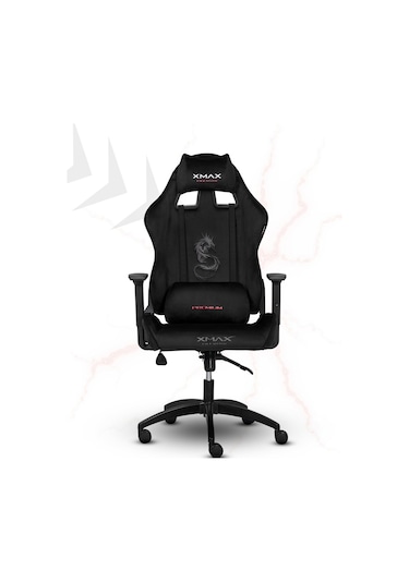 Rio Balerion Terletmez Kadife Kumaş Siyah Gaming Oyuncu Koltuğu - 20 Siyah