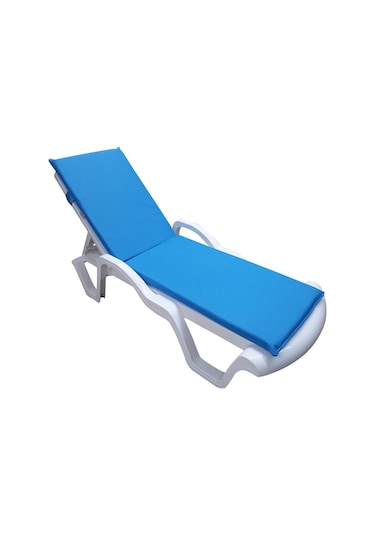 Mirzade Standart Fermuarlı Şezlong Minderi Su Geçirmez Kumaş-turkuaz Mavi