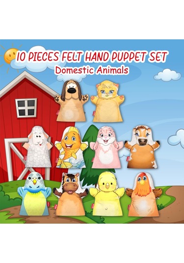 40 Parça - 4 Mega Set Tox El Kukla , Eğitici Oyuncak Karışık Çok Renkli