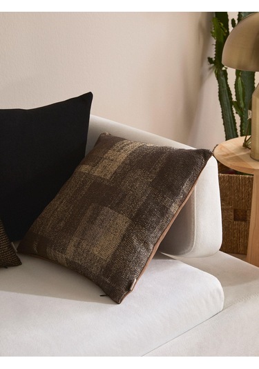 Brown Echo 3'lü Kırlent Kılıf Seti Siyah